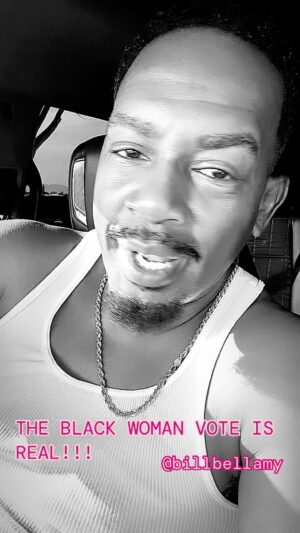 Bill Bellamy Instagram - #TheBlackWomanVote is a movement….The power is under estimated but you goofballs about see when November come !!!!! THEY ON THE WAY!!! 💯💯💯💯💯…..😂😂😂😂… @billbellamy 🔥🔥🔥🔥🔥🔥 @baltimorecomedy AUG 26-28 … Get Your Tickets!!! #vote #kamalaharris #womanpower #woman #blackwoman