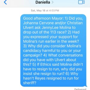 Billy Corben Instagram - #BREAKING: Women DO NOT have the right to choose in Daniella Levine Cava’s office

Miami-Dade Mayor Levine Cava, her political puppeteer Christian Ulvert, and chief of staff Johanna Cervone forced candidate JennyLee Molina to drop out of Florida State House race in District 113 by bullying her and threatening her job as mayor’s digital strategist, campaign sources say.

The week of May 13th began with communications expert and 305 Cafecito and 305 Day founder Molina CONFIRMING with her boss Levine Cava and the Miami-Dade Ethics Commission that she could run against Republican incumbent @vickilynnlopez — without resigning from her job as the mayor’s digital strategist.

After all, Levine Cava’s endorsed candidate for sheriff, the grossly unqualified James Reyes, has not resigned as Miami-Dade Chief of Public Safety — a position the mayor politically promoted him to ahead of the election in order to beef up his weak law enforcement credentials. Double standard?

The week ended with Molina FILING to run — Democrats have a 12% advantage in HD113, making it one of the party’s ONLY flippable Miami-Dade state house seat — and then, following a dizzying series of calls between Cava, consultant cartel boss Ulvert, and Cervone, WITHDRAWING from the race a day later.

With Levine Cava, it’s always a different story on Friday than it was on Monday. She’s indecisive and incompetent — at best.

Cava, Ulvert and Cervone threatened Molina’s livelihood, insisting she’d have to quit her job (the opposite of what the mayor and ethics commission originally said) — but more pointedly, they claimed her race would harm the mayor politically so she should not run, sources involved in Molina’s short lived campaign say.

High-profile Dems including Minority Leader @FentriceDriskell and Miami-Dade Commission Chair Oliver Gilbert ogilbert3 @chairmangilbertsoffice made a DEAL with Republicans to NOT challenge Lopez and proactively DISCOURAGE potential challengers, FORFEITING one of the ONLY contested partisan race the local party can win this cycle.

Democrats never miss an opportunity to miss an opportunity. @nikkifriedfl