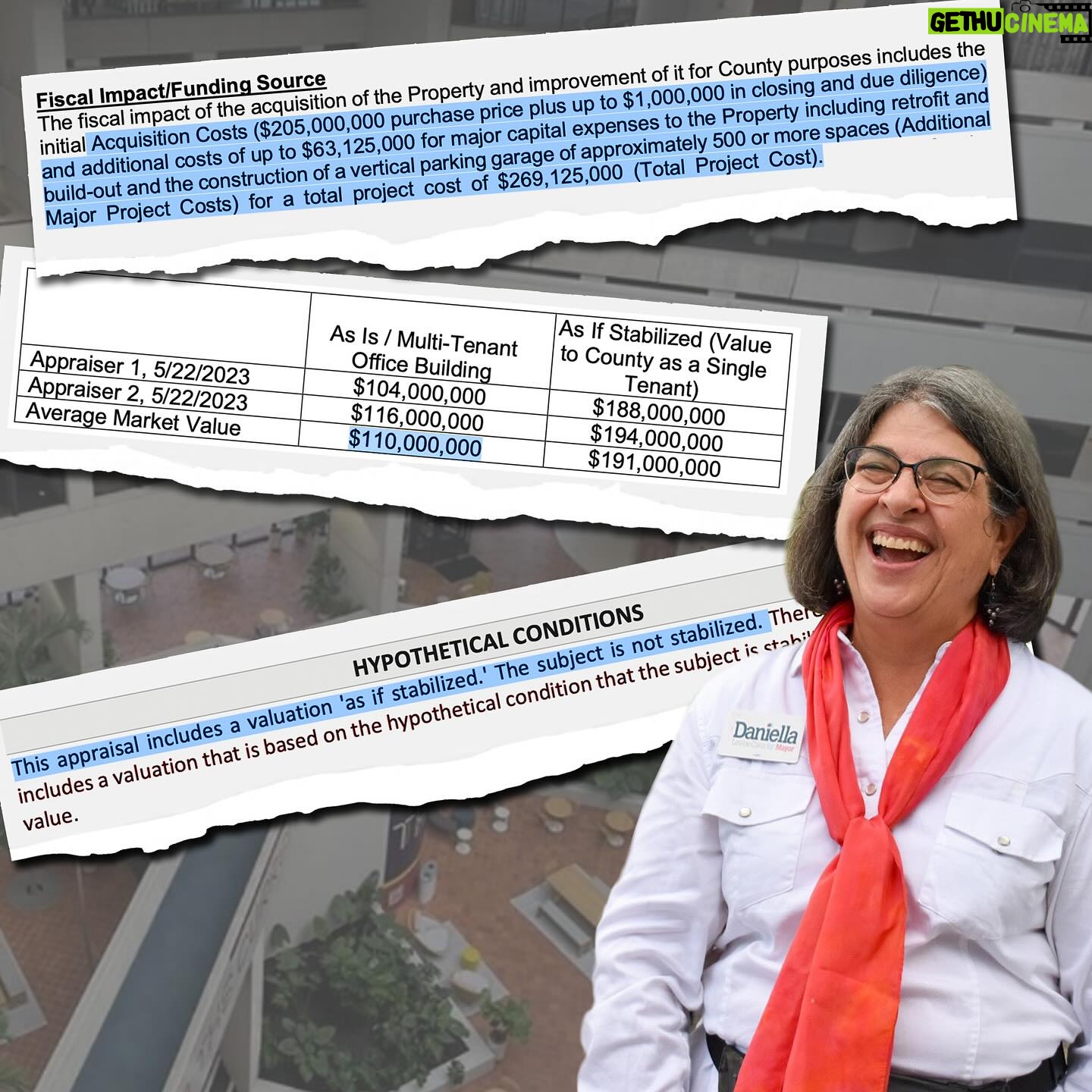 Billy Corben - 3 Likes - “We cannot afford it”: Miami-Dade interim Solid Waste director demoted after calling out @MayorDLC and @CommishArod’s overpriced real estate scam to pay $205 million (plus $64 million in renovations) to buy a 50-year-old 75% vacant office building appraised at an “ACTUAL MARKET VALUE” of $110 million #BecauseMiami
Last December, Mayor Daniella Levine Cava and Commissioner Anthony Rodriguez planned to force through a terrible proposal to open a West Dade Government Center at an old FPL complex “without committee review or the detailed look at long-term costs the administration had planned to give county commissioners.” But days before, they got called out by the press, and suddenly backpedaled — embarrassingly announcing that she would renegotiate a deal that she already endorsed! The building last sold in 2014 for $57 million.
Cava’s administration of land hustlers now says the $205 million price from December has been negotiated down 11% to $182 million — still over $70 million above market value according to two county-commissioned “independent appraisals.”
“The cost is too high, and we cannot afford it,” then-interim Solid Waste Director Olga Espinosa-Anderson wrote in an Oct. 16 email to Alex Muñoz, the department director overseeing real estate deals for Cava, concerned that her agency’s rent would double.
According to the Miami Herald, they pay about $1.3 million in rent at a county complex by the MLK Metrorail station, but Cava’s plan would cost them $2.8 million a year.
Espinosa-Anderson wanted to “rent cheaper space off Florida’s Turnpike at a commercial complex called Flagler Station” that would charge about $400,000 less per year than Cava’s proposed government center.
“In March, Cava went outside county government to hire a new director, longtime municipal administrator Aneisha Daniel, who had previously worked as an assistant director in Solid Waste,” demoting Espinosa-Anderson back to her former position of deputy director.