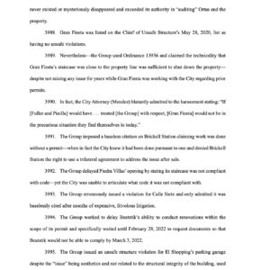Billy Corben Instagram - #BREAKING: Miami Mafia FAILS to get all counts dismissed in new federal lawsuit that could bankrupt the city — filed by Little Havana businessmen and Ball & Chain owners who already won $63.5 million corruption judgment against Commissioner Joe Carollo last year. #BecauseMiami

U.S. Judge Federico Moreno has ordered at least 9 counts to move forward — including the Civil Conspiracy Claim Against Defendant City of Miami (aka “The Vile Little Plan”) that alleges the city government behaved like a criminal racketeering organization, weaponizing city agencies to violate constitutional rights of free speech and private property for political revenge.

Moreno says plaintiffs “satisfy the pleading requirement” to move ahead with their claim that government officials — including Carollo, city manager Art Noriega, disgraced fired city attorney “Tricky” Vicky Mendez, assistant city attorney Rachel Dooley, then building director “Ace” Marrero (promoted this year to assistant city manager of infrastructure), chief of unsafe structures Rene Diaz, fire marshal Adrian Plasencia, zoning director Daniel Goldberg, and Carollo’s chief of staff William Ortiz — “agreed to participate in the Civil Conspiracy” against the beloved Calle Ocho property owners and destroy their businesses in retaliation for their support of Carollo’s opponent in the 2017 commission election.

This is the case in which Miami taxpayers are paying 23 (!!!) outside attorneys to defend the city and 11 individual officials. Gotta pay the corruption tax! 

Judge Moreno has yet to file orders on the additional 127 counts in the complaint. @iamchristineking