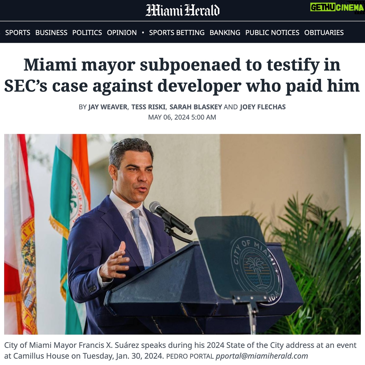 Billy Corben - 3 Likes - New documents reveal Miami Mayor Ponzi Postalita Francis Suarez was secretly paid at least $200,000 — more than previously known — to exploit his public office for private profit by scandal plagued developer Rishi Kapoor, and the mayor was recently subpoenaed by the SEC in fraud case against Kapoor #BecauseMiami
The secret $10,000 a month gig is just one of 15 side hustles, riddled with conflicts of interest, for the part-time mayor who gets $130,000 from the city — plus $1 million in security theater that takes police off the street to attend parties and fundraisers.
Suarez’s net worth exploded from NEGATIVE $100,000 when elected city commissioner in 2009 to $4 million today. Since elected mayor in 2017, he has QUINTUPLED his wealth — DOUBLING it each year for the last two years.
Last year, Kapoor’s world crumbled into foreclosures, fraud allegations, and investigations by the FBI, SEC and IRS. His shady dealings are connected to at least three local mayors: Suarez, @MayorVinceLago of Coral Gables, and @MayorBovo of Hialeah.
Miami Herald: Kapoor hired Suarez in July 2021 to help push legislation beneficial to a $70 million Coconut Grove project. The next month, the two had a secret meeting at the Cocoplum Yacht Club on Kapoor’s yacht “in which Suarez spent two hours with Kapoor in what appears to be his mayoral capacity at a time he was also on the developer’s payroll... The details of Suarez’s contract, and in particular its start date, are more broadly relevant as Miami-Dade County ethics officials, state prosecutors and federal authorities, including the FBI, investigate whether the mayor misused his public office for private gain.”
According to records, Kapoor met with Suarez and city manager @artnoriega to discuss a zoning hurdle that, without a waiver, would have required an expensive redesign. Later, with the help of the mayor’s office, Miami Zoning Director Daniel Goldberg changed his position on the matter, saving Kapoor millions of dollars.
