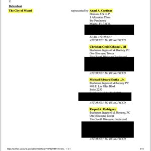 Billy Corben Instagram - ¡MAS MIAMI MAFIA MIERDA! 

#BREAKING: Third Time’s the Charm! After two prior dismissals to amend, Federal Judge Federico A. Moreno has ACCEPTED and is PROCEEDING with the Plaintiffs’ Second Amended Complaint in the BLOCKBUSTER “Carollo Cabal” lawsuit against the City of Miami and 11 individual city employees, accusing them of “engag[ing] in a well-known, widespread and pervasive custom of weaponizing City resources to target and harass” in violation of the Constitution. #BecauseMiami 

The new 644-page complaint filed by the Little Havana business owners who last summer won a $63.5 million corruption judgment against Miami Commissioner Joe Carollo, relies heavily on testimony and evidence already successfully litigated in that case, and reads like a Racketeer Influenced and Corrupt Organizations (RICO) indictment.

An earlier draft of the suit referred to the defendants as the “Carollo Cabal” (aka Miami Mafia) — including Commissioner Joe Carollo, his chief of staff William Ortiz, city manager Art Noriega, disgraced fired city attorney “Tricky” Vicky Mendez, assistant city attorney Rachel Dooley, building director Asael “Ace” Marrero, zoning director Daniel Goldberg, fire marshal Adrian Plascenia, unsafe structures chief Rene Diaz, and building official Luis Torres — who allegedly conspired to weaponize city government for political revenge to target Bill Fuller and Martin Pinilla and their various properties and business in and around Calle Ocho, including the historic Ball & Chain nightclub, and repeatedly violate their constitutional rights.

City of Miami taxpayers are paying for 23 lawyers to defend the alleged corruption in this one case, which is set for trial in the fall and could bankrupt the city. @iamchristineking manolo4miami francissuarez @usao_sdfl