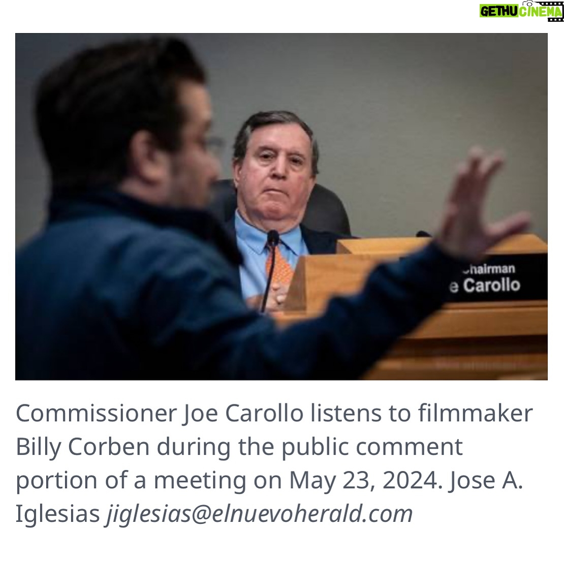 Billy Corben - 3 Likes - Find yourself a commissioner who looks at you the way Joe “Wifebeater” Carollo looks at me. #BecauseMiami