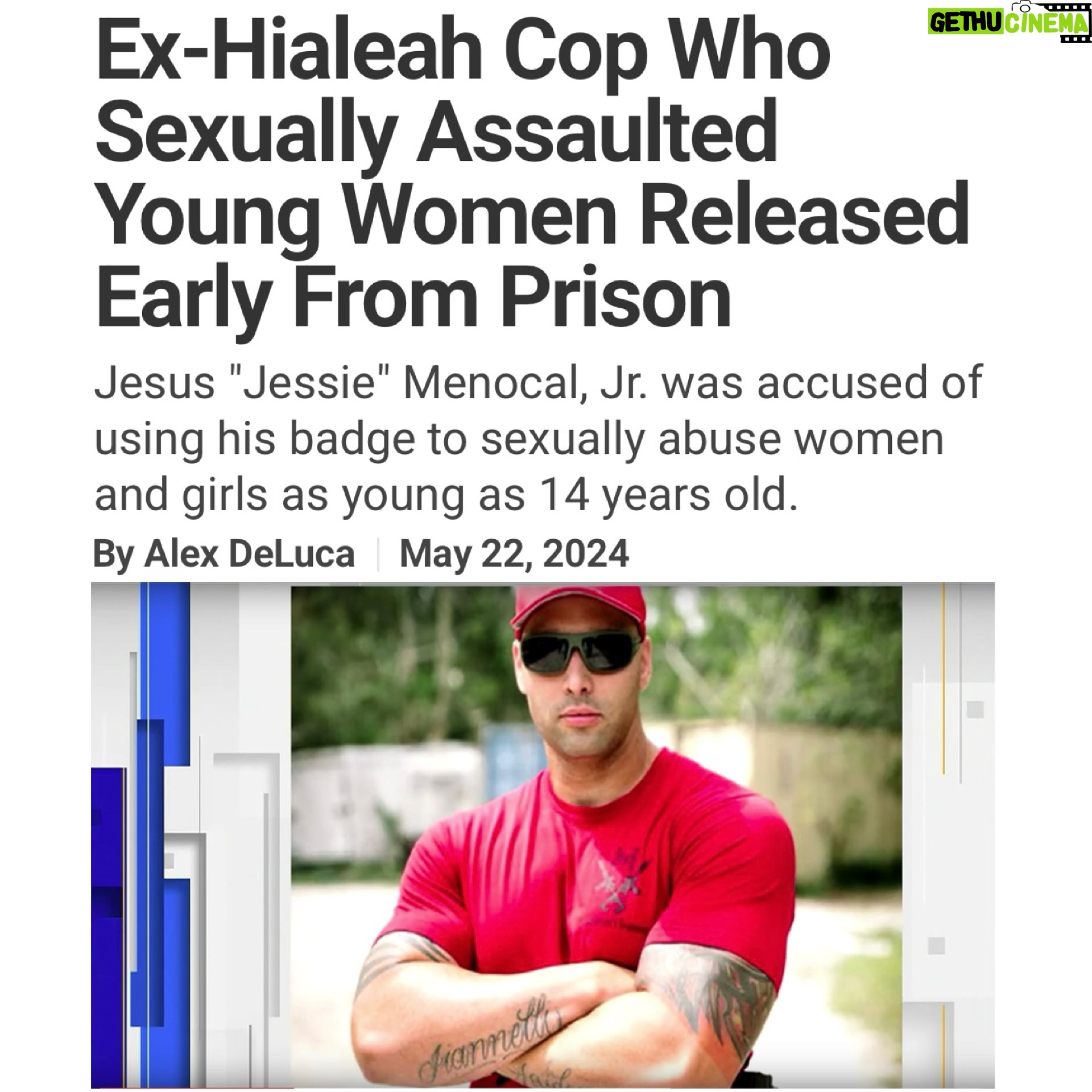 Billy Corben - 3 Likes - City of Progress: Ex-Hialeah cop Jesús Menocal Jr., who confessed to kidnapping and sexually assaulting 4 women and girls as young as 17, released early from federal prison for “good behavior.” Additional accusers include 14 year old. He will not have to register as a sex offender and plans to work at his family firearms training school. #BecauseMiami #BecauseHialeah
Menocal wants a judge to modify his probation to possess guns so he can work at the firearms facility owned by his dad — a corrupt Miami cop caught on tape in the 1980s plotting a cocaine heist with his cop twin brother, and later became Sweetwater Police chief.
In 2016, despite Hialeah Police Internal Affairs having evidence that Menocal committed “unlawful sexual activity” with minors and finding he broke over 20 department rules, Chief Sergio Velázquez gave him a raise and lied to the press about it.
Miami-Dade State Attorney Katherine Fernandez Rundle — who never charged a law enforcement officer with an on-duty killing during her entire 31 years in office — cleared Menocal, lied about interviewing his victims and then her office said they “lost much of the investigative file.”
In the close-out memo, assistant state attorney Johnette Hardiman blamed the victims, describing them as “gang” members, called one “a bi-polar chronic runaway” and wrote “none claimed outright force or threat, just authoritative pressure” from a uniformed, armed police officer.
The co-author was her then supervisor now former executive director of the Miami-Dade Ethics Commission who was just rehired by Rundle to help clean up a misconduct scandal involving veteran prosecutors disqualified from a death penalty case for alleged witness tampering, obstruction of justice and plotting to murder a witness.
In 2019, after Hialeah PD and Rundle covered up the crimes of this alleged serial rapist cop, the FBI arrested Menocal. In 2022, he pleaded guilty to abusing victims, ages 25, 17, 19 and a woman of an unspecified age who was having a mental health crisis.