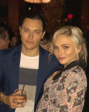 Blair Redford Instagram - @natalynlind holding a cocktail fork to my back forcing me to take a picture with her at the #FoxUpfront . #TheGifted