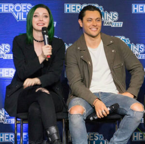 Blair Redford Instagram - Emma and I enjoying a Q&A at #hvfflondon .... then hearing an audience member ask for a detailed explanation of the various alternate timelines in the X-Men universe.