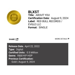 Blxst Instagram - Good gold during the olympics 🥇

one of my favorite songs i wrote, glad y’all loved it too