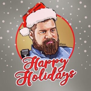 Brad William Henke Instagram - Happy Holidays ❤️⛄️ - Thanks for the art work @victoryvague -  some years r easier than others - but hard work remains the constant 💪🏽- keep plugging away - put in the work equity - my goal for next year is to get a lead on a Netflix, cable  or network Tv show and try to sell a show idea I have - and get back in shape - two months in Alabama killed my diet workout and I have not gotten back on track yet - and won’t till I leave me moms LOL - what r you working towards  next year ?  Be nice to yourself and keep yourself motivated - all you can control is what you do .
Love, Brad.