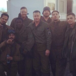 Brad William Henke Instagram - Throw back- FURY - that’s me in the hat behind ... Brad Pitt 💯