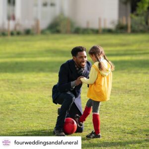 Brandon Mychal Smith Instagram - Goals 🥅 ⚽️ ! @fourweddingsandafuneral on @hulu Wednesday’s