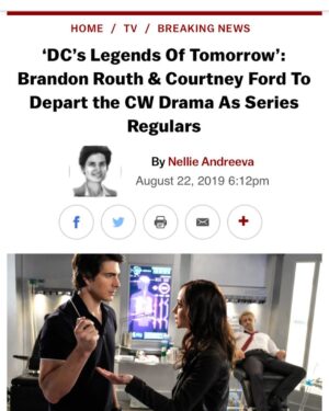 Brandon Routh Instagram - Thank you all for watching Ray’s journey over the past 5 years. I love this character. I love bringing his wit and charm and silliness to life everyday on set. I will miss him immensely, and felt he had more adventures ahead, but unfortunately his storyline is pointed in another direction. I’m saddened to see Ray’s journey end for now.

I love my fellow cast and crew, and want you to know how tirelessly they work to bring each episode of this critically acclaimed show to you every week! 👏🏻💪🏼 And thank you to our outstanding team of writers who come up with bonkers ideas that always end up working! Thank you for leaning into my comedic nature—and that of our cast. Our show is better because of it.

Thank you to @thecw, @warnerbrostv, & @dccomics for bringing me back into the superhero world once again. And @marcguggenheim & @gberlanti for bringing me onto #ArrowSeason3 (and #Crisis 😉) and starting this whole thing. 🙏🏼🙌🏻 With Gratitude,
Brandon ❤️ @deadline story in profile, and also I’m my Story.