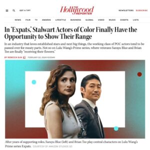 Brian Tee Instagram - THIS... an article so incredibly poignant to @sarayublue and I's lived experiences in this industry. My love to @thumbelulu the muse, that gave us the opportunity to finally shine. And grateful to @therebeccasun for such an incredible piece. Here are some excerpts from the article and catch #Expats @primevideo