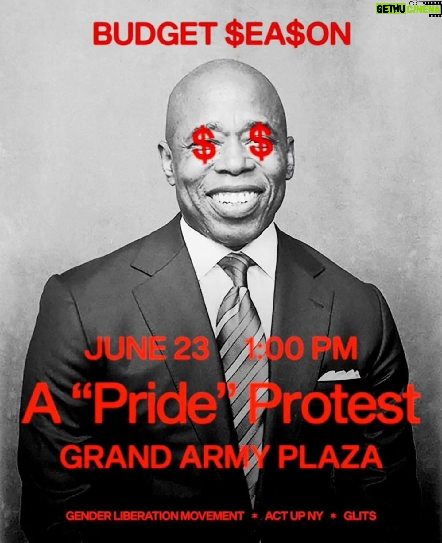 Brita Filter - 3.3K Likes - 🚨 Hear ye, hear ye! 🗣️ This weekend, we’re taking it to the streets in protest against NYC’s very own Mayor Eric Adams @ericadamsfornyc. Why? Because while he’s busy flexing for the cameras, our rights are under attack and our voices are being ignored. 💅🏽🏳️🌈 Adams, it’s time to stop pandering and start delivering real change. Join us in showing him that our pride isn’t just for show—it’s a demand for respect and equality for all NEW YORKERS! ✊🏽🌈 Thank you to @genderlib @actupny @glits_inc for organizing this #ProtestPride! #EricAdamsDoBetter #NYCPride
Sunday, June 23rd 1pm
Grand Army Plaza
#gaysagainstadams
#budgetseason
#budgetcuts
#protest