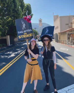 Brittany Curran Instagram - Happy birthday to one of the best friends I’ve ever had / best humans to ever exist. 

@karinalovewolfe 💖🥳🐱

You love the people in your life with your whole heart, you love the animals with even more than your whole heart, you are remarkably laugh-out-loud funny with an alarming consistency, you are a brilliant actress who brings a depth of humanity to each role which humanity might not even deserve, you took an already strikingly exceptional specimen of a woman (ie me, obviously) who had experienced decades of significant and relentlessly repeated close-female-friendship trauma (there are a few other wonderful exceptions here, I would be remiss to not make note of) and you made her feel like she was home again, you are an outstanding chef, you are a Ticket To Ride master, you are a fully biological mother to two perfect cats, you are… ✨Strike Squid✨

I love you even more than those llamas we chased in Mexico two and a half years ago. 👩🏻‍❤️‍💋‍👩🏼💖🎂🐈🍾🥂