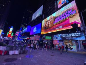 Broden Kelly Instagram - Here's my little comedy group's billboard in Times Square and frankly I'm a tad emotional about it.