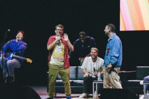 Brooks Wheelan Instagram - Last week the I Think You Should Leave tour wrapped up at The Greek. It was VERY rad to get to do stand up there and then poorly interview all my friends after. Photos by @atibaphoto and @whitmerthomas