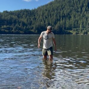 Brooks Wheelan Instagram - Catching a fish in the ocean, not impressing my Alaskan friend, then talking about it later that night.