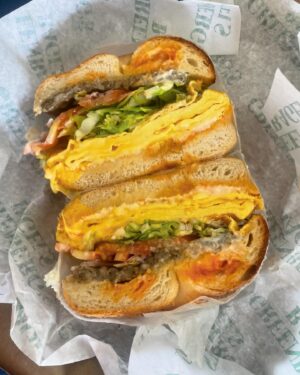 Brooks Wheelan Instagram - Here are some nice sandwiches I’ve had lately. 
1: Greenberg Bagels (NYC)
2: Regina’s Deli (NYC)
3: Call Your Mother (DC)
4: Brooklyn Hero Shop (NYC)
5: Regina’s Deli (NYC)
6: Rossi’s (upstate NY)
7: Farmer and the Deli (NYC)