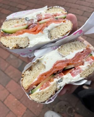 Brooks Wheelan Instagram - Here are some nice sandwiches I’ve had lately. 
1: Greenberg Bagels (NYC)
2: Regina’s Deli (NYC)
3: Call Your Mother (DC)
4: Brooklyn Hero Shop (NYC)
5: Regina’s Deli (NYC)
6: Rossi’s (upstate NY)
7: Farmer and the Deli (NYC)