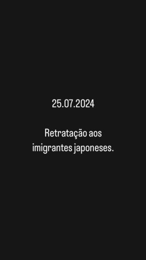 Bruna Aiiso Instagram - Hoje, dia 25.07.2024, a Comissão da Anistia do Ministério dos Direitos Humanos e da Cidadania votou favoravelmente ao pedido de reparação do Governo Brasileiro aos imigrantes japoneses pelas violações sofridas! 

Vídeo: Canal do MDHC no Youtube