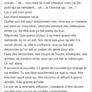 Bruno Muschio Instagram - bref. a dix ans.
Il y a dix ans et un mois, j'écrivais ça.
