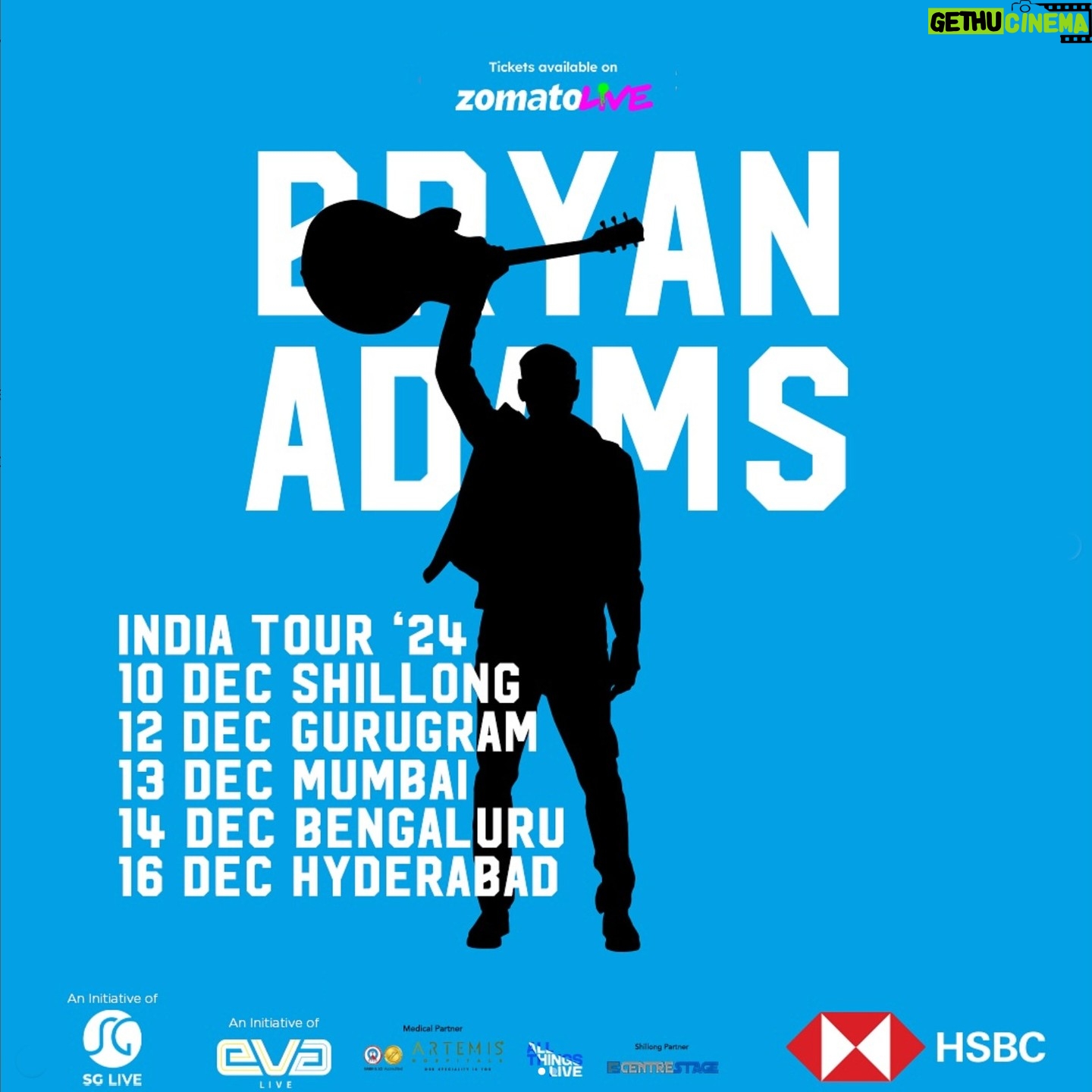 Bryan Adams - 25.5K Likes - India! We're coming in December with the "So Happy It Hurts" tour, see you soon! #sohappyithurts