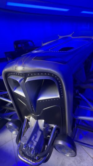 Bryan Fuller Instagram - Freaky light in the @savoyautomuseum yesterday!  #forgedbyfuller #fullermoto #savoyautomobilemuseum #doubledown #sema2023 #f1vegas #F1 #caffeineandoctane #hotrods #custommotorcycle