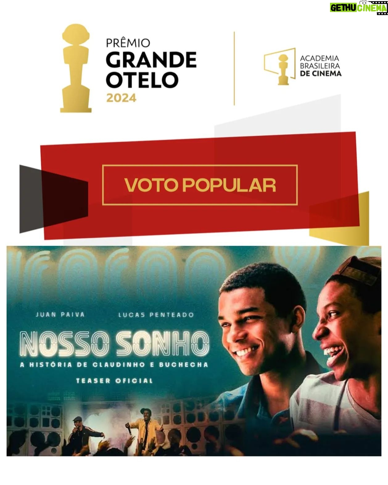 Buchecha - 7.7K Likes - Tropaaaa. Bora dar uma força?
*"Nosso Sonho - A História de Claudinho e Buchecha"*
O filme nacional mais visto nos cinemas em 2023,
tá concorrendo a Melhor Filme pelo Júri Popular no Grande Prêmio de Cinema Brasileiro (Prêmio Grande Otelo)!
Precisamos do seu voto! 🙏🏾
Clique no link dos stories
Compartilhe e ajude a celebrar o cinema nacional! 🙏🏾❤️