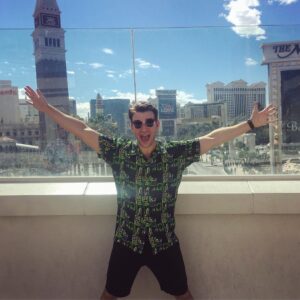 Burkely Duffield Instagram - It’s always Summer in Vegas☀️
#followingthesun #🎰 #weekendvaca #tropicalshirtpoints #😎
