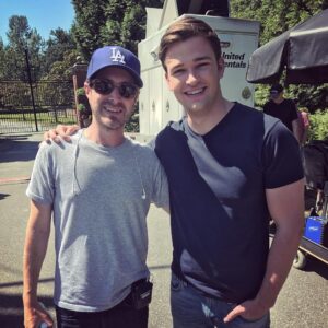 Burkely Duffield Instagram - The brilliant creator of Beyond, Adam Nussdorf, is too awesome for words and is also one cool cat 😎 #onsetpics #btsseason2📸