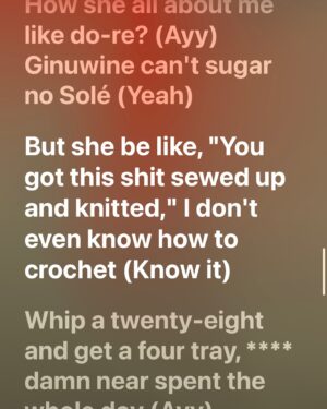 C.J. Wallace Instagram - ion even kno how to crochet🧶🧶🧶