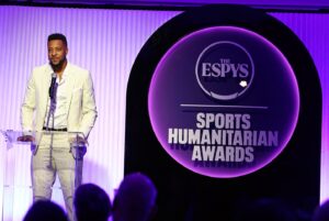 CJ McCollum Instagram - @3jmccollum was honored at the @ESPYs Sports Humanitarian Awards last night in Hollywood as a finalist for the Muhammad Ali Sports Humanitarian Award 👏

@ESPYS | #Pelicans