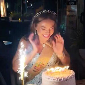 Caitlin Carmichael Instagram - a sparkling 20th birthday filled with so much love!🩵🩵😚🎂