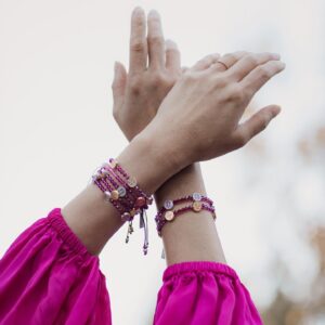 Caitlin McHugh Instagram - Can’t wait to go see @barbiethemovie and LOVING all the PINK in my feed. So, I thought I’d join in with our @st.amosjewelry @mysaintmyhero POWER OF PINK bracelets with proceeds benefitting Vote Mama Foundation—working hard to get more Mamas in political office!