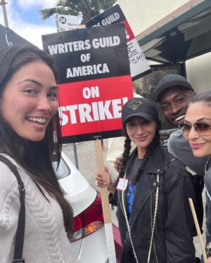 Caitlin McHugh Instagram - @sagaftra supports @wgawest !!! In past negotiations we have lost so much, and even more is on the line this time. I’m proud to stand with our writer community in their demands for living wages, protections against AI and everything else they ask for. Our union will be fighting for many of the same things imminently.  We are stronger together!