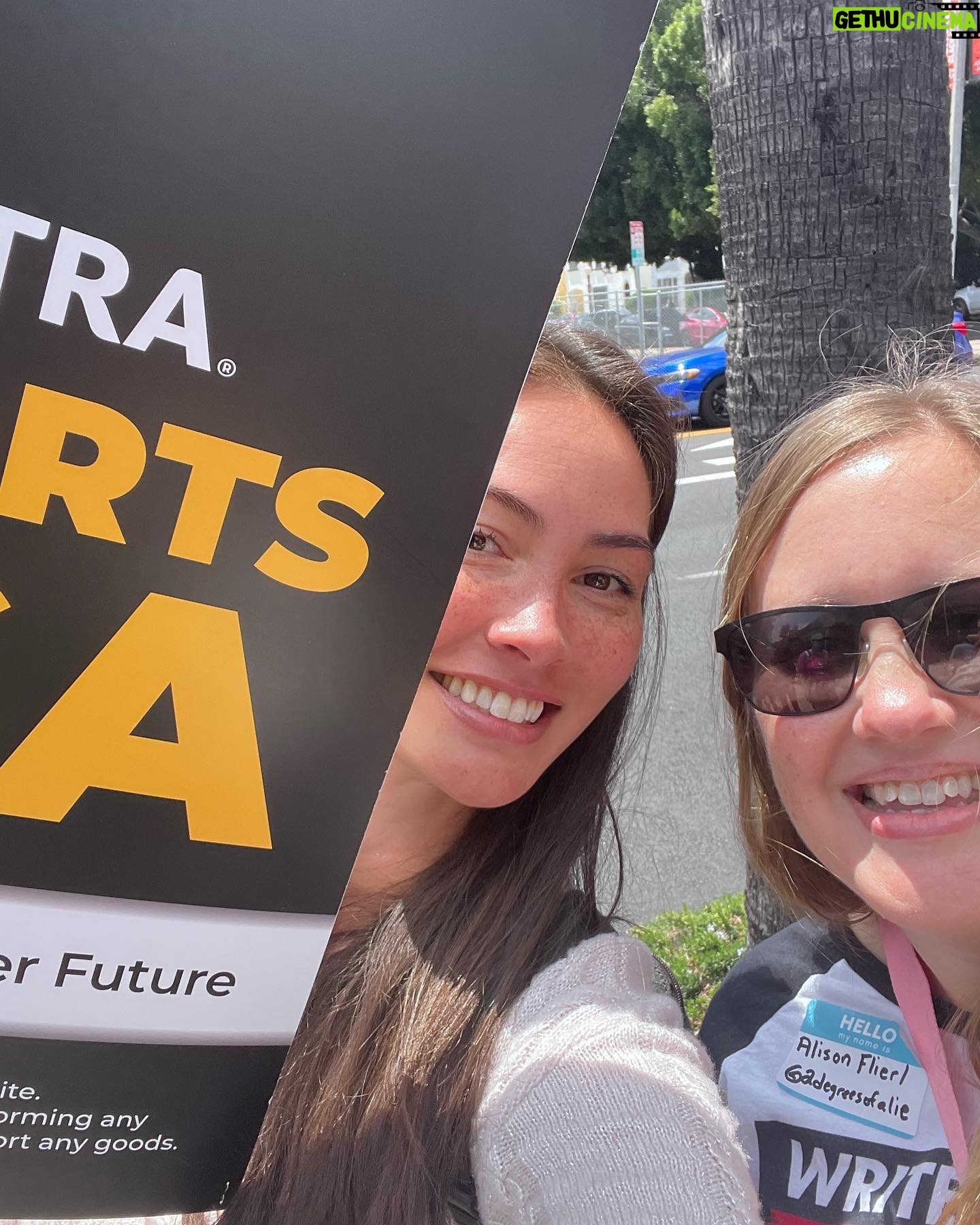 Caitlin McHugh - 848 Likes - @sagaftra supports @wgawest !!! In past negotiations we have lost so much, and even more is on the line this time. I’m proud to stand with our writer community in their demands for living wages, protections against AI and everything else they ask for. Our union will be fighting for many of the same things imminently. We are stronger together!