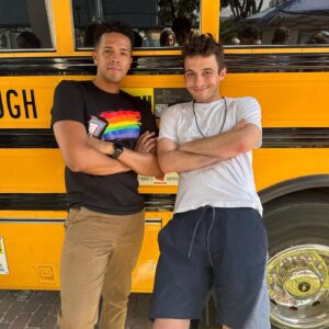 Cameron Kasky Instagram - Today, we visited the Pulse Interim Memorial celebrating the voice and vision of Joaquin “Guac” Oliver and joining victims of the Pulse massacre in paying tribute to not only those who were tragically taken away through the violence of an AR-15, but also to the intersectionality of the gun violence prevention movement. It is more vital now than ever to highlight the danger the queer community faces from gun violence, particularly and disproportionately Trans femmes of color. Thank you to the Pulse community for welcoming @changetheref and please follow us on Guac’s Magical Tour. Next stop: Atlanta. DM me if you want to support us out there or anywhere. 

Also @brandonjwolf has a book that you all should read. Please read it.