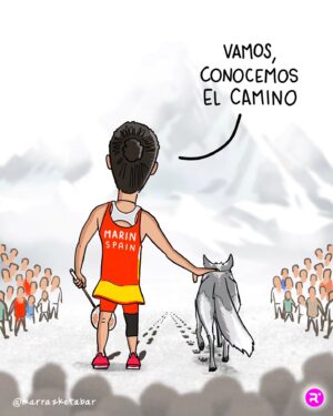 Carolina Marín Instagram - Gracias @marrazketabar y @relevo_deportes por reflejar cómo me siento ahora mismo. 

Necesito mucha paz y tranquilidad conmigo misma. Y esa loba me acompañará en este camino para darme fuerzas y levantarme cuando piense que no puedo más. 

No me traje la medalla de oro con la que soñaba desde que me lesioné antes de Tokio, pero entre todos me estáis dando la medalla más grande de mi vida en forma de cariño y apoyo. 

Gracias de corazón a todos.❤‍🩹

Empiezo un camino de nuevo, que ya conozco... 🐺

#PuedoPorquePiensoQuePuedo