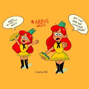 Caroline Grossman Instagram - @arbys follow me back 
#arbyswaifu #drawthisinyourstyle