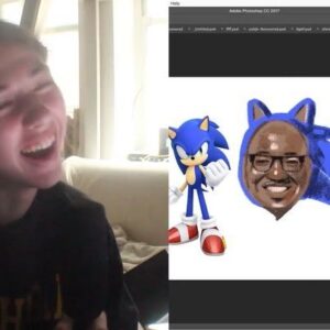 Caroline Grossman Instagram - I drew @hannibalburess as sonic ❤️