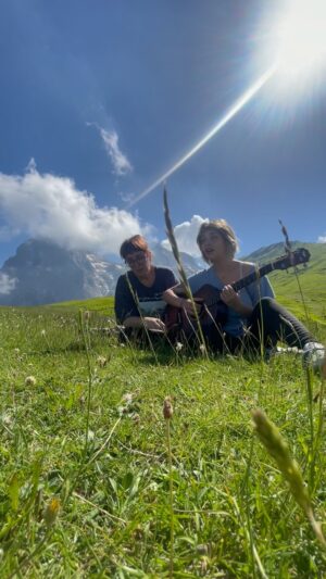 Casadilego Instagram - brought my non english speaker amazing musician mum up in the mountains to sing some difficult words xx @adriannelenker