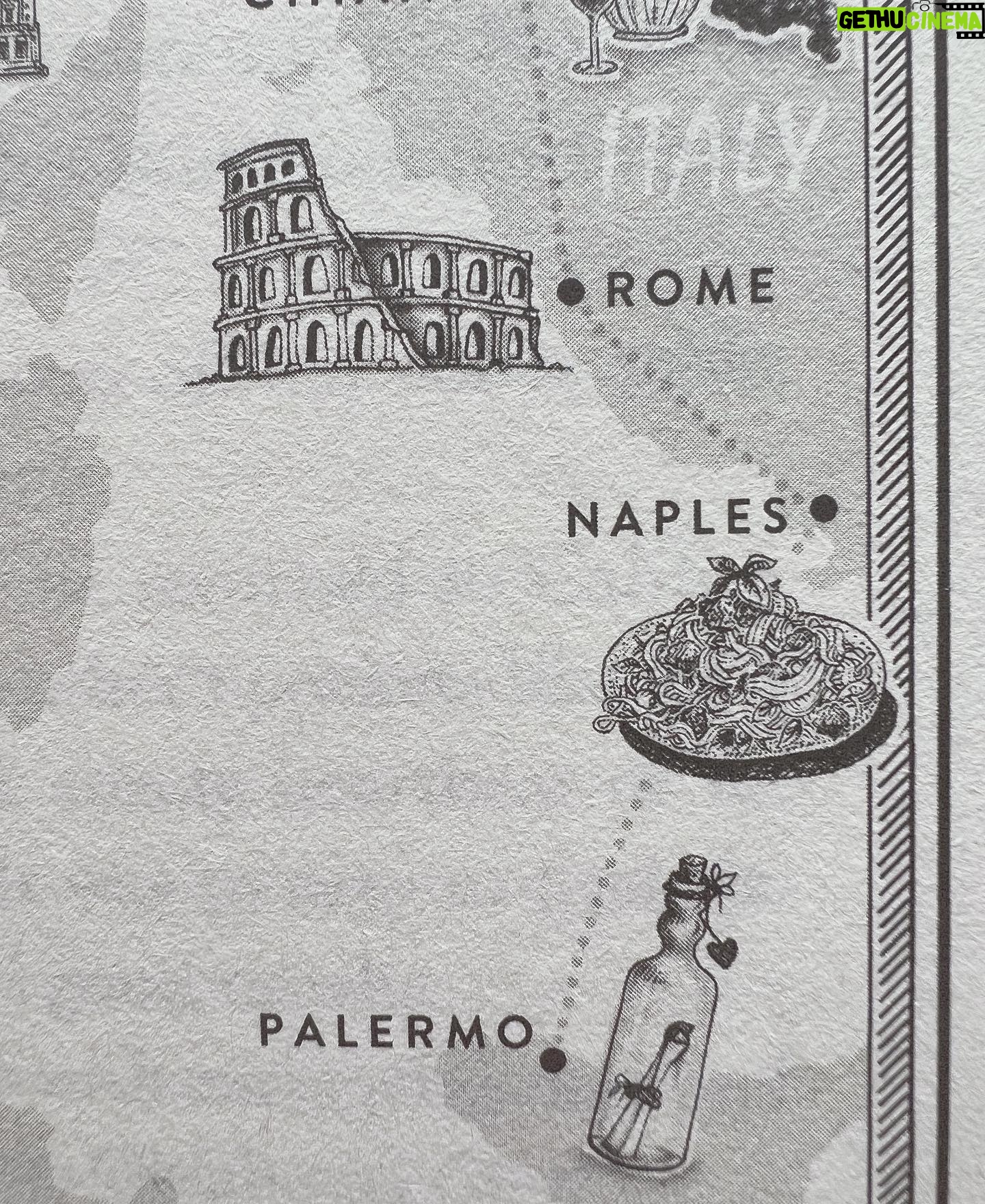 Casey McQuiston - 14.7K Likes - did you know THE PAIRING has a MAP in it!!!
i have always dreamed of having a book with a map and now i do!!! my team & i wanted to include as many wonderful little details in the packaging as possible and one of them is this geographic guide to the tour, with special illustrations by illustrator Rhys Davies. so many little nods to moments in the book here (especially the message in a bottle, IYKYK). isn’t she gorgeous??