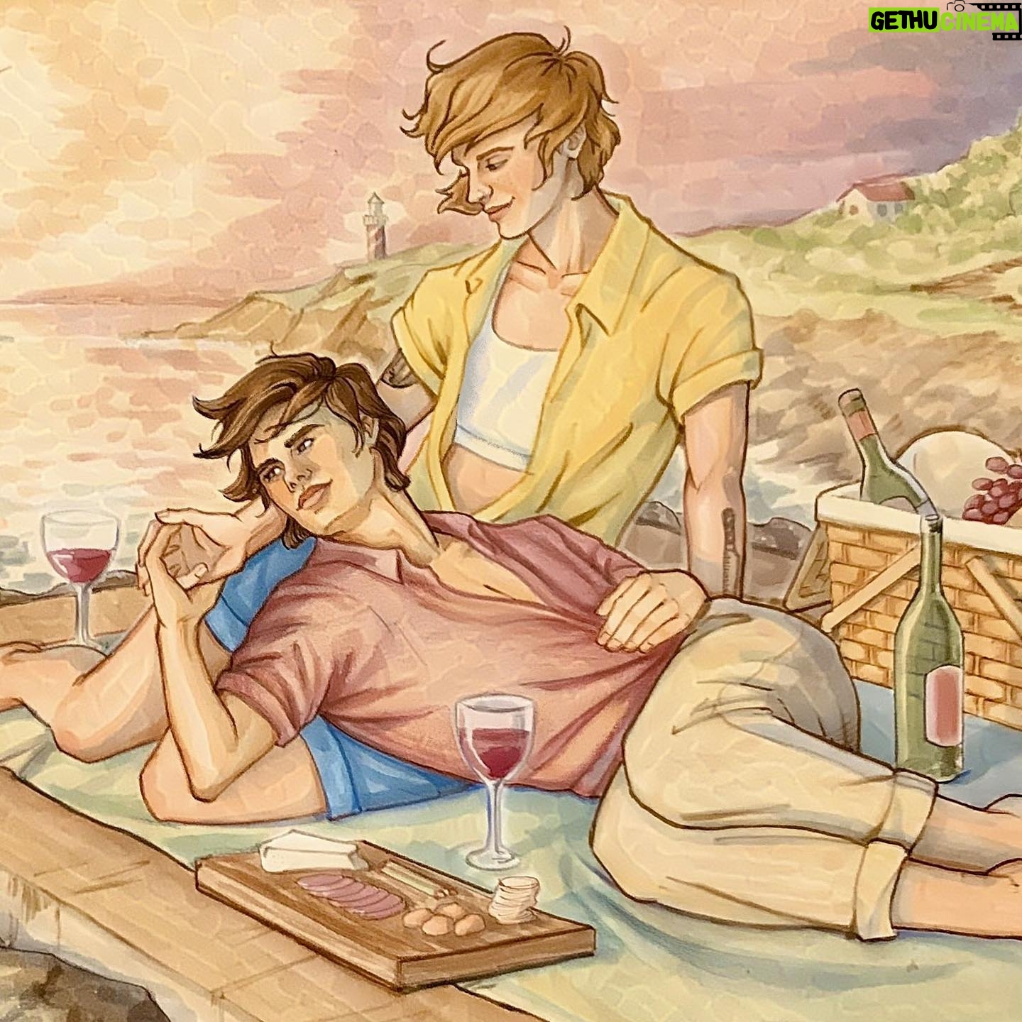Casey McQuiston - 17.9K Likes - we are 2 weeks out from THE PAIRING and i’m here with the first of 3 playlists for your listening pleasure!!! featuring cover art of kit & theo by @vkelleyart!
about the playlist: 100 tracks to conjure the atmosphere of a slutty european summer, a mix of french/spanish/italian/basque, some selections from kit’s playlist of local composers for tour destinations, lots of horny anthems, excellent for listening while reading
about the art: commissioned from @vkelleyart by me a year and a half ago to keep me motivated and inspired while working on the manuscript, with character designs fine-tuned over several rounds of emails, beautiful showstopping etc
link to the full spotify playlist in stories/bio! and individual character playlists for theo & kit coming next week