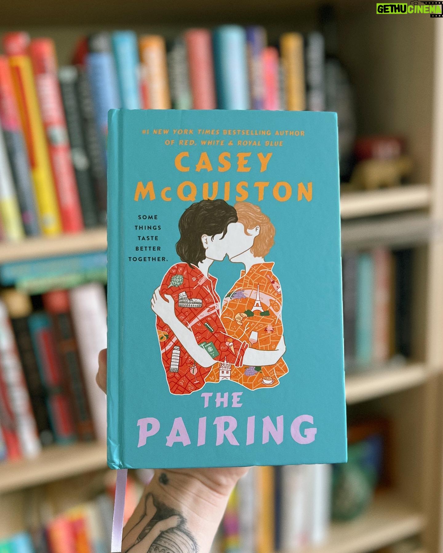 Casey McQuiston - 29.2K Likes - special edition alert 🔔🔔🔔 i’m in absolute awe of these gorgeous, dreamy illustrated endpapers by @artbyjuliajm for the special hardcover @litjoycrate edition of THE PAIRING! and it comes with a little lavender ribbon to match the lavender stenciled edges!!! now available for preorder - link in stories/bio!