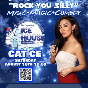 Cat Ce Instagram - Look out ❤️some tour dates here🚀#heycatce #standupcomedy #comedy #jokesonme #asianamericancomedian #funny 

Show dates: 
8/3 Flapper 
8/26 Hollywood Bourbon Room 
8/30 🧊the ice house Pasadena 
9/7 🧊the ice house Pasadena 
9/18 Brea Improv Orange 🍊 County 
9/27🧊The  ice house Pasadena
10/1  Cap City Austin Texas 
10/10 🧊The Ice House Pasadena 
10/23 😺The Mad House Comedy San Diego 
11/10 Mic Drop San Diego 
11/13 Helium Comedy Portland OR
11/17 Mic Drop Arizona 
12/14 Singapore 

Follow me here
For show dates 
https://beacons.ai/catce