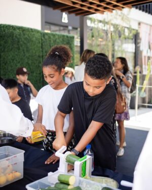 Cat Cora Instagram - 🍽️ Honored to join Russell Westbrook (@russwest44) and LKA Brand Ambassador Iron Chef Cat Cora (@catcora) at Little Kitchen Academy today to announce the Changing Lives  From Scratch Fund in partnership with the Russell Westbrook Why Not? Foundation (@whynotfoundation). Together, we’re committed to making a positive impact on the lives of over 10,000 underserved children and teens. ChangingLivesFromScratch