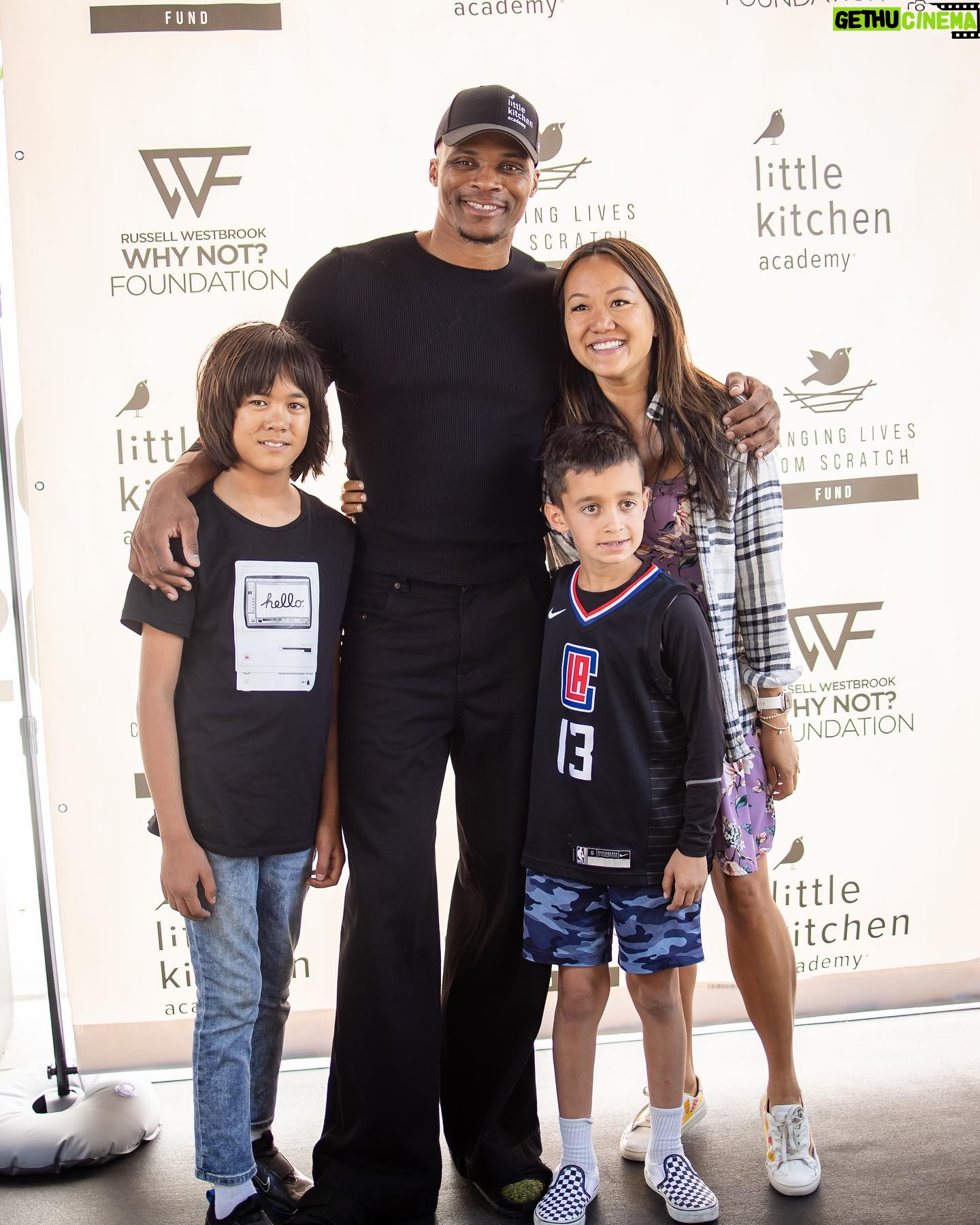 Cat Cora - 886 Likes - 🍽️ Honored to join Russell Westbrook (@russwest44) and LKA Brand Ambassador Iron Chef Cat Cora (@catcora) at Little Kitchen Academy today to announce the Changing Lives From Scratch Fund in partnership with the Russell Westbrook Why Not? Foundation (@whynotfoundation). Together, we’re committed to making a positive impact on the lives of over 10,000 underserved children and teens. ChangingLivesFromScratch