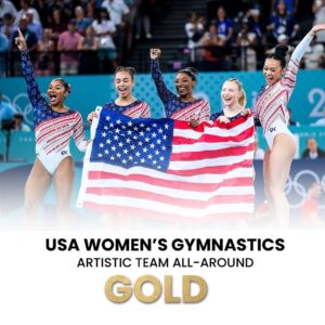 Cat Cora Instagram - 🇺🇸The women of Team USA continue to make #HERstory, you all are making us so proud! #ParisOlympics 
@simonebiles
@jordanchiles
@hezrivera
@jadecarey
@sunisalee
@saucyscruggs
@jackiedubrovich
@leetothekiefer
@maia.weintraub
@katieledecky
@eringemmelll
@paigemadden1
@ilonamaher
@teamusa
@nbcolympics