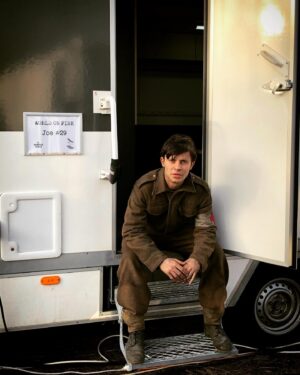 Ceallach Spellman Instagram - Private Joe Broughton - Survived Dunkirk. Died while going for a shit. 

An honour. Love to all the World on Fire family ♥️ An adventure I’ll treasure forever 🌍🔥