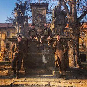 Ceallach Spellman Instagram - Private Joe Broughton - Survived Dunkirk. Died while going for a shit. 

An honour. Love to all the World on Fire family ♥️ An adventure I’ll treasure forever 🌍🔥